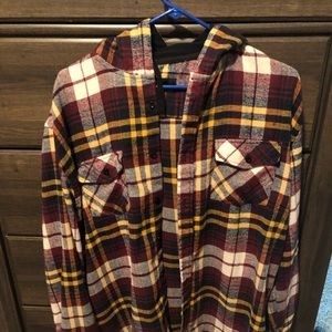Flannel with hood XL